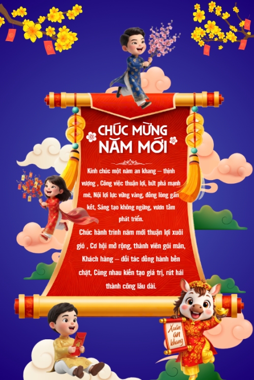 Mẫu thiết kế Bài post MXH dọc Chúc mừng năm mới 1768317228