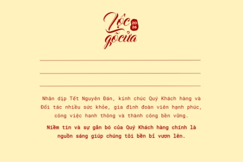Mẫu thiết kế Thank you card Lộc gõ cửa 2026 1768003943