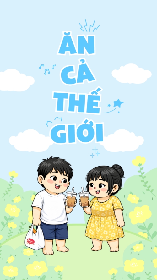 Mẫu thiết kế Hình nền điện thoại Mình cùng ăn cả thế giới 1769674118