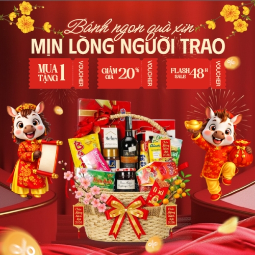 Mẫu thiết kế Ảnh sản phẩm Bánh ngon quà xịn, mịn lòng người trao 1767849675