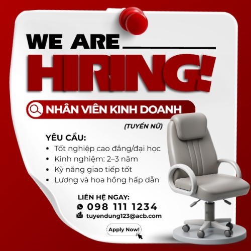 Mẫu thiết kế Bài post MXH vuông Nhân viên kinh doanh 1769662762