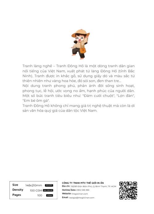 Mẫu thiết kế Sổ tay tranh Đông Hồ, Dong Ho painting, Việt Nam, làng nghề, truyền thống, traditional, đơn giản, du lịch, travel 1768135142