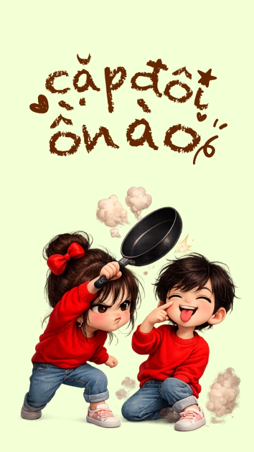 Mẫu thiết kế Hình nền điện thoại Cặp đôi ồn ào 1769674121