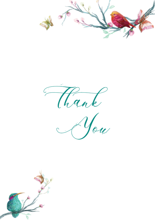 Mẫu thiết kế Ruột thiệp cưới Primavera, dễ thương, cute, chibi, hoạt hình, động vật, bird 1767847210