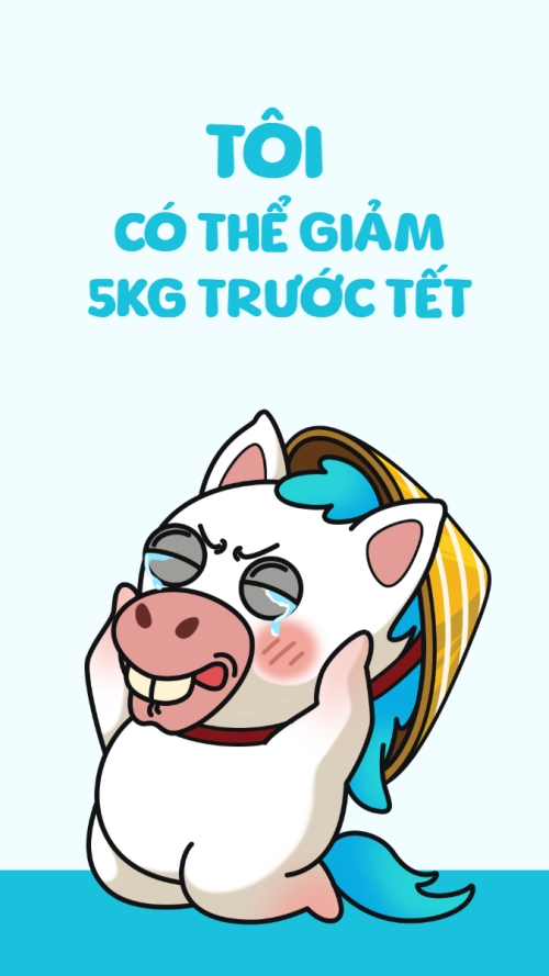 Mẫu thiết kế Hình nền điện thoại Tôi có thể giảm 5kg trước Tết 1769668805