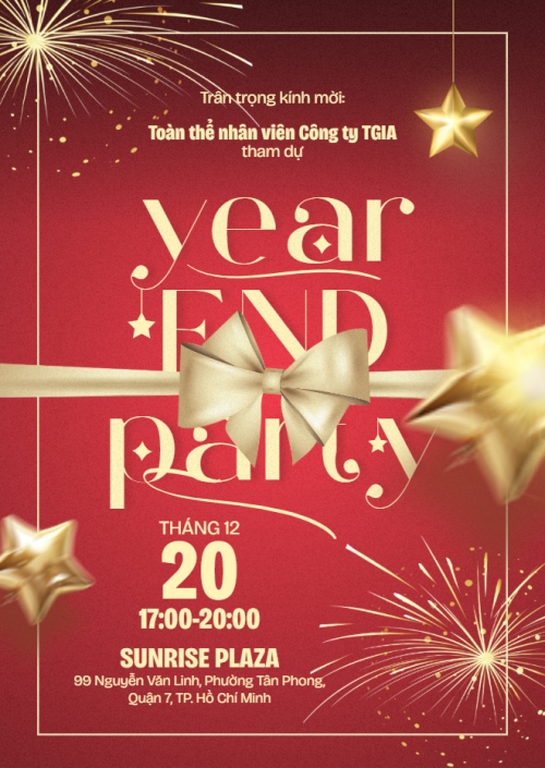 Mẫu thiết kế Thư mời Year end party 1769668981