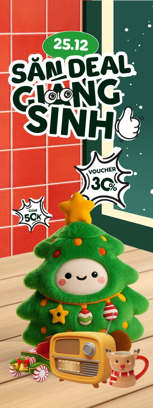 Mẫu thiết kế Standee Săn deal giáng sinh 1767933497