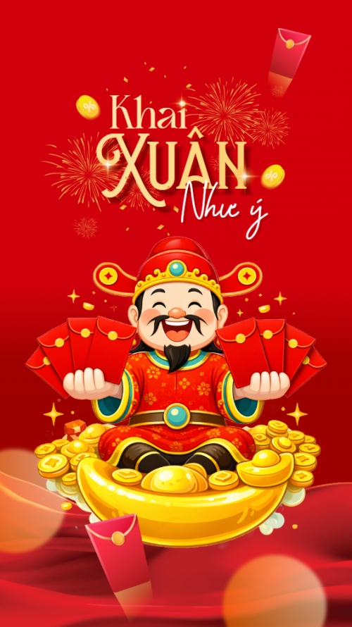 Mẫu thiết kế Hình nền điện thoại Khai xuân như ý 1767954706