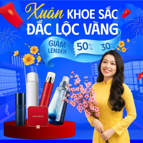 Mẫu thiết kế Bài post MXH vuông Xuân khoe sắc đắc lộc vàng 1767954708