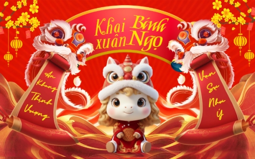 Mẫu thiết kế Banner - Băng rôn Khai xuân bính ngọ 1769662588