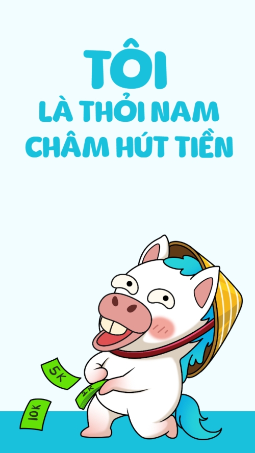 Mẫu thiết kế Hình nền điện thoại Tôi là thỏi nam châm hút tiền 1769668805