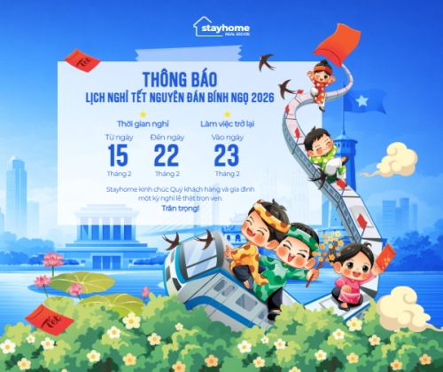 Mẫu thiết kế Bài post MXH ngang Thông báo lịch nghỉ Tết dương lịch 2026 1768317695