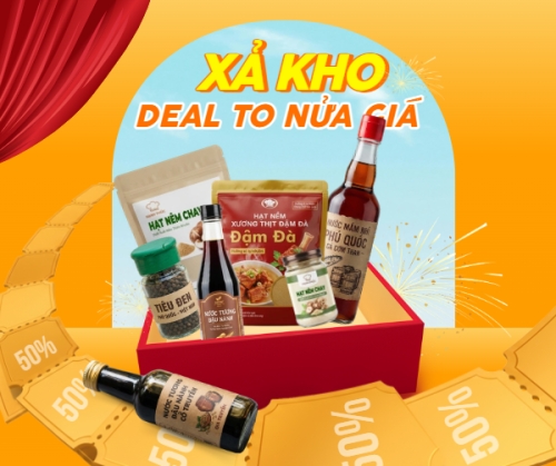 Mẫu thiết kế Bài post MXH ngang Xả kho deal to nửa giá 1768400388