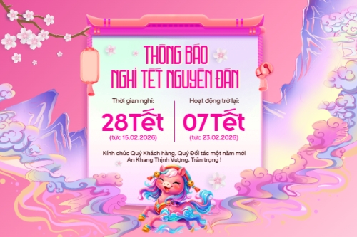 Mẫu thiết kế Bài post MXH ngang Thông báo nghỉ tết Nguyên Đán 1769662783