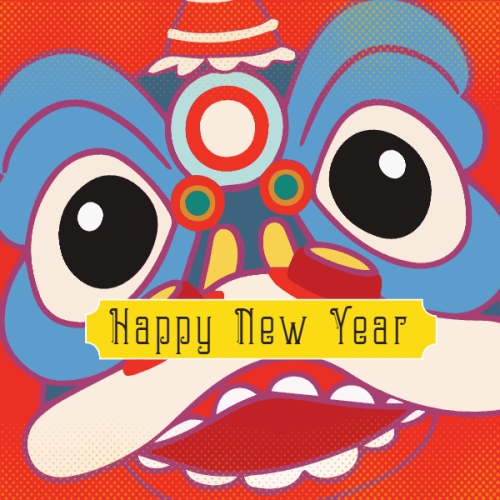 Mẫu thiết kế Nhãn dán Decal Lân rộn ràng 1767955064