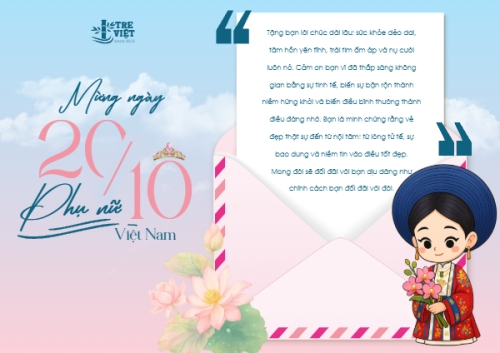 Mẫu thiết kế Thiệp chúc mừng 20/10, Ngày phụ nữ Việt Nam, Vietnamese Women's Day, phụ nữ, sự kiện, event, dễ thương, cute, chibi, hoạt hình, cartoon 1769668920