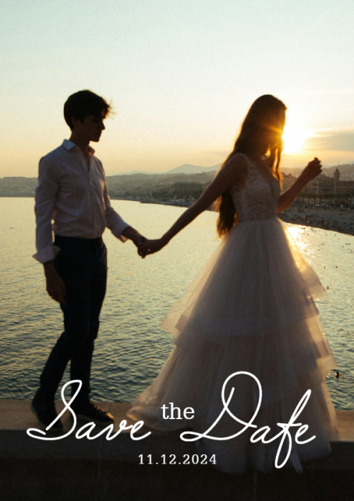 Mẫu thiết kế Ruột thiệp cưới Chiều hoàng hôn, đơn giản, thiên nhiên, floral, màu nước, watercolor 1767613630