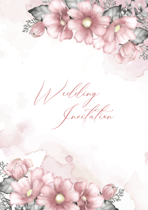 Mẫu thiết kế Ruột thiệp cưới Hương Hoa Tình Yêu, hoa lá, thiên nhiên, floral 1767613691