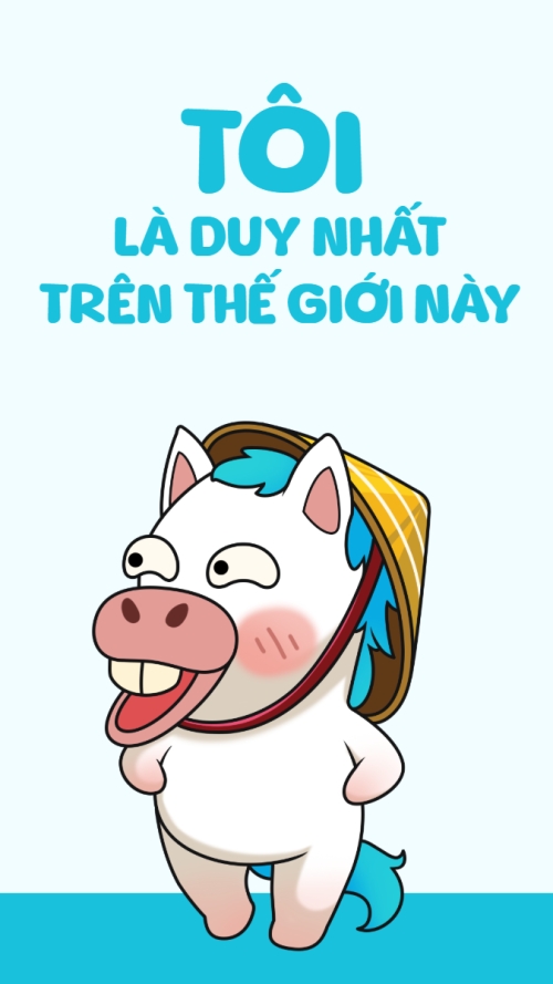 Mẫu thiết kế Hình nền điện thoại Tôi là duy nhất  trên thế giới này 1769668805