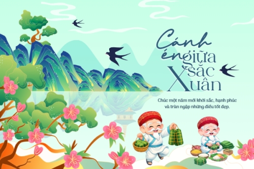 Mẫu thiết kế Thank you card Cánh én giữa sắc xuân 1767849673