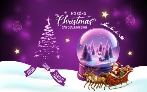 Mẫu thiết kế Banner - Băng rôn Mở cổng Christmas săn deal linh đình 1769668808
