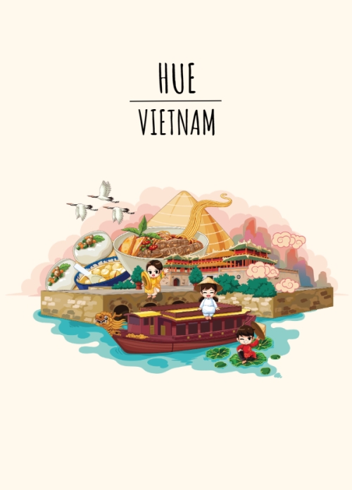 Mẫu thiết kế Sổ tay Huế, Việt Nam, địa danh, dân tộc, nation, truyền thống, traditional, du lịch, travel 1768104888