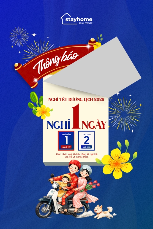 Mẫu thiết kế Bài post MXH dọc Thông báo lịch nghỉ Tết dương lịch 2026 1768317228