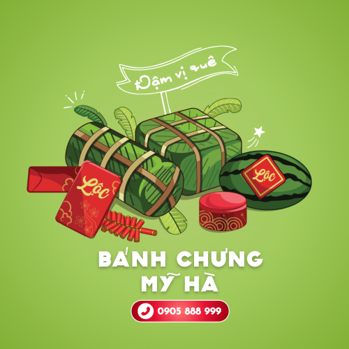 Mẫu thiết kế Nhãn dán Decal Bánh chưng, bánh tét, Tế, đồ ăn, food, thực phẩm, ẩm thực, món ăn, F&B 1768004383