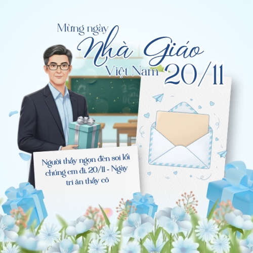Mẫu thiết kế Bài post MXH vuông Mừng ngày Nhà Giáo Việt Nam 20/11 1769662766