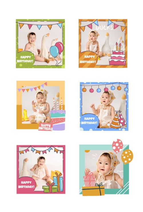 Mẫu thiết kế Nhãn Sticker - Sticker Sheets Happy birthday 1769662568