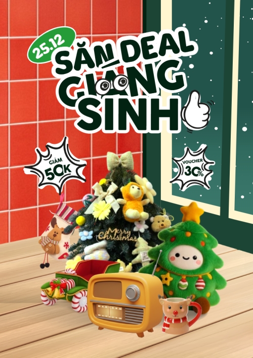 Mẫu thiết kế Poster chuẩn Săn Deal giáng sinh 1767323636