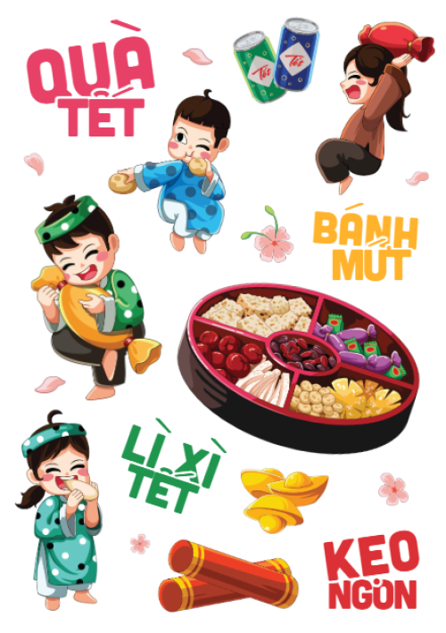 Mẫu thiết kế Nhãn Sticker - Sticker Sheets Tết, Xuân, Ất tỵ, năm 2025, 2025, sự kiện, event 1769668820