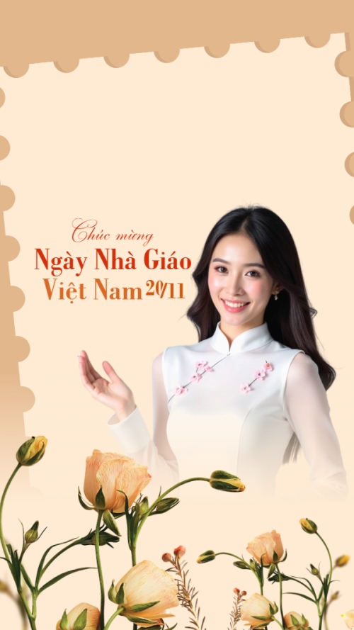 Mẫu thiết kế Hình nền điện thoại Chúc mừng ngày Nhà Giáo Việt Nam 20/11 1770453191