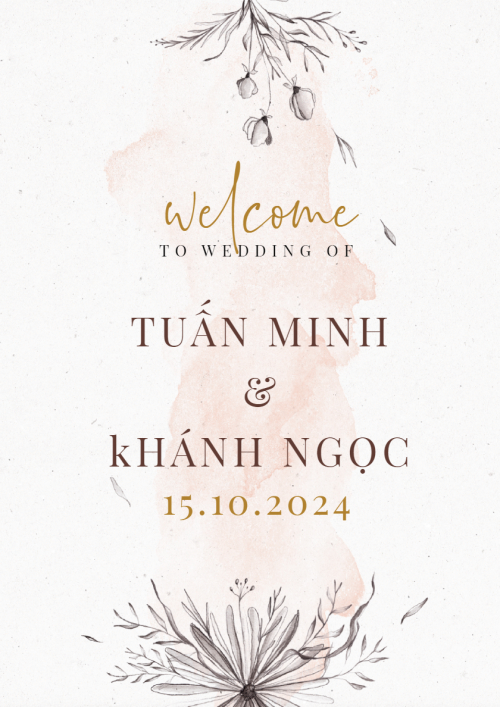 Mẫu thiết kế Khung ảnh (dọc) Thanh Nhã, hoa lá, thiên nhiên, floral, vintage 1770456612