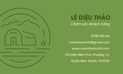 Mẫu thiết kế Danh thiếp cây cảnh, cây xanh, vườn trà, garden, trang trại, nông trại 1772237007