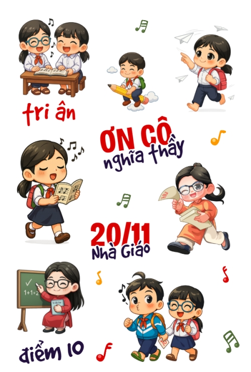 Mẫu thiết kế Nhãn Sticker - Sticker Sheets Tri ân 1770453176