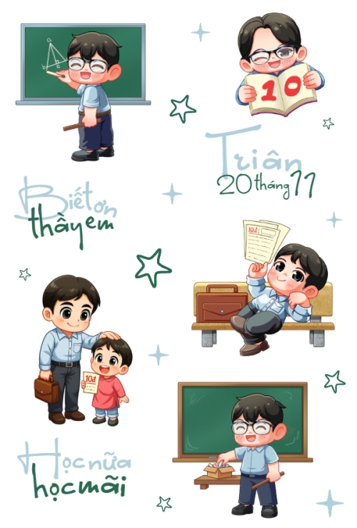 Mẫu thiết kế Nhãn Sticker - Sticker Sheets Tri ân 20/11 1770453122