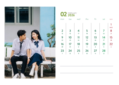 Mẫu thiết kế Lịch để bàn Tết, Xuân, Bính Ngọ, năm 2026, 2026, hiện đại, sang trọng, modern 1770453407