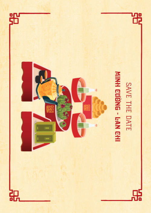 Mẫu thiết kế Ruột thiệp cưới Tri Kỷ, truyền thống, traditional, dân gian 1770433317