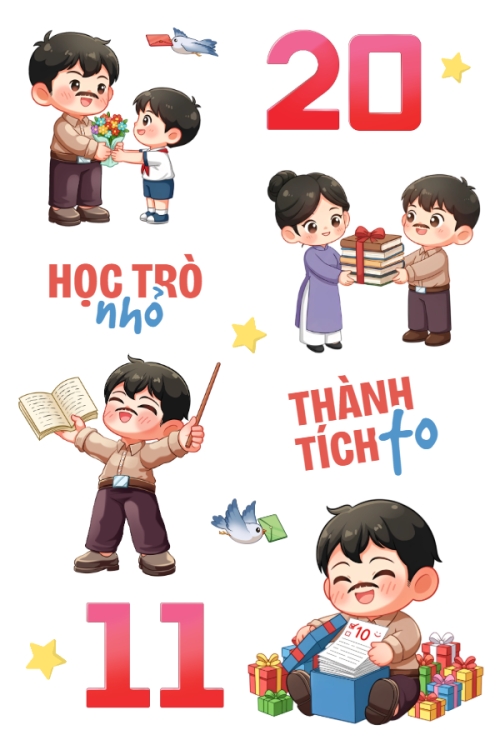 Mẫu thiết kế Nhãn Sticker - Sticker Sheets Học trò nhỏ 1770453176