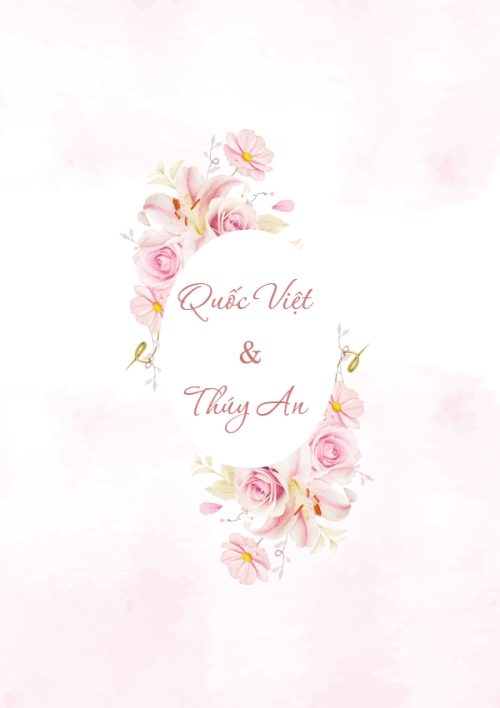 Mẫu thiết kế Ruột thiệp cưới Thiệp Cưới Hoa Hồng 1770432641