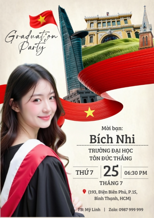 Mẫu thiết kế Thư mời Tốt nghiệp, kỉ yếu, Graduation, yearbook, hiện đại, sang trọng, modern, Việt Nam 1770453435