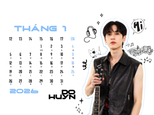 Mẫu thiết kế Lịch để bàn Thần tượng âm nhạc 1770453153