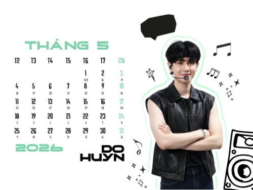 Mẫu thiết kế Lịch để bàn Thần tượng âm nhạc 1770453153