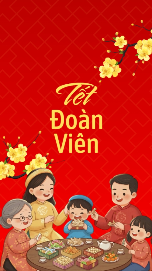 Mẫu thiết kế Hình nền điện thoại Tết đoàn viên 1770453236