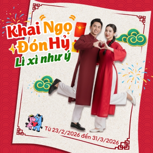 Mẫu thiết kế Bài post MXH vuông Khai ngọ đón hỷ 1772034008