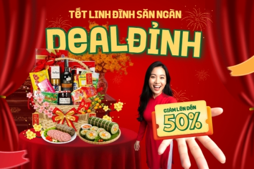 Mẫu thiết kế Bài post MXH ngang Tết linh đình săn ngàn deal đỉnh 1770459454