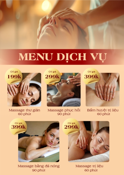 Mẫu thiết kế Menu tờ rời (dọc) Tiệm tóc, tiệm cắt tóc, salon, nail, spa, beauty, làm đẹp, thẩm mỹ 1772243130