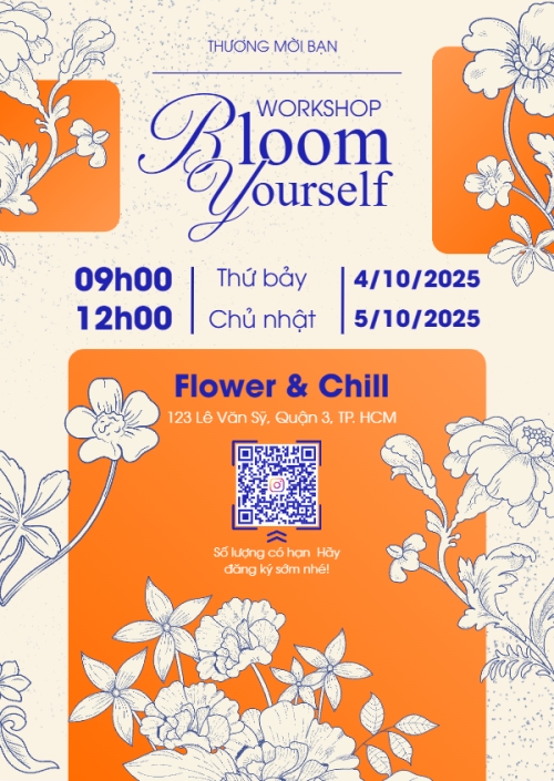 Mẫu thiết kế Thư mời Workshop, cắm hoa, hoa, flower shop, flower, sự kiện, event, đơn giản, simple 1770674792