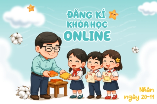 Mẫu thiết kế Banner - Băng rôn Đăng kí khóa học online 1770461053